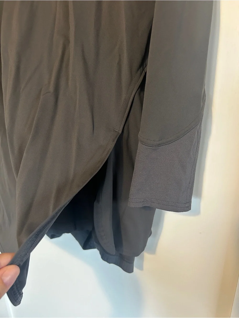 Lululemon Nulux Long-Sleeve Tennis Dress graphite gray size 14